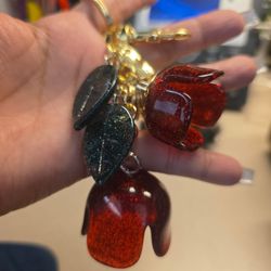 Rose Purse Charm Keychain 