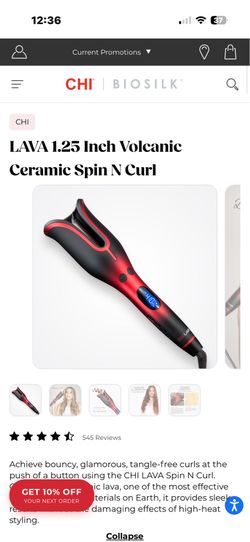 Lava 1.25 inch Volcanic Ceramic Chi Spin N Curl