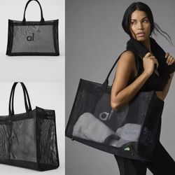 Alo Sports Sheer Tote Bag Large Capacity Shoulder Yoga Bag Yoga Fitness Bag Outdoor Makeup Shopping Fitness Portable Travel Bags
