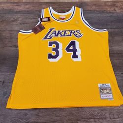 MITCHELL AND NESS LOS ANGELES LAKERS SHAQUILLE ONEAL JERSEY MENS...SZ XXL...BNWT