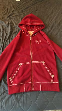 Red true religion hoodie size small