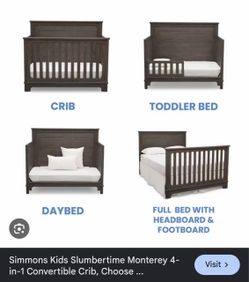 Simmons Kids Slumbertime Monterey 4-in-1 Convertible Crib