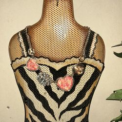 Betsey Johnson Heart And Rose Necklace NWOT