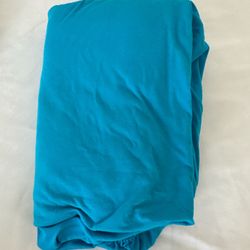 Teal/aqua blue/turquoise fitted bedsheet TWIN