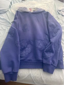 Size Large Denim tears mono cotton wreath hoodie “ washed blue “