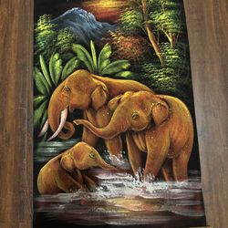 Elephant Wall Scroll