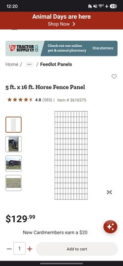 (2) 5' x 16' ft Horse Fence Panel