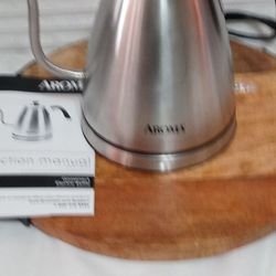 Aroma Housewares Professional AWK-210SB Electric Water Kettle, 1.0 liter, Sliver. Condition is "New". Shipped with USPS Priority Mail.