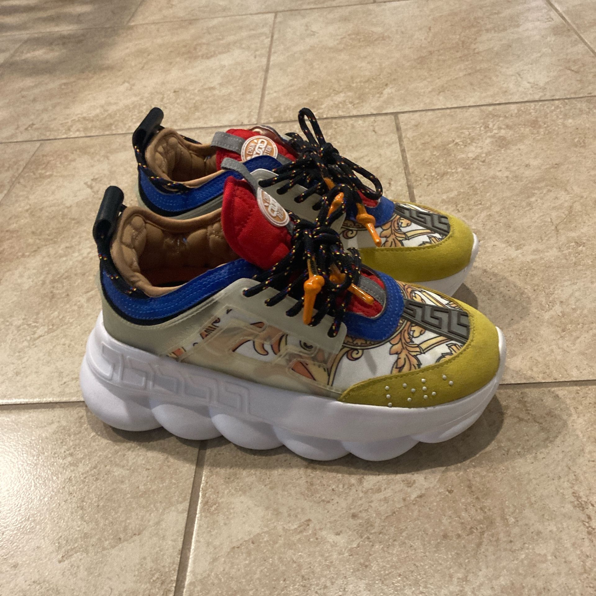 Versace Chain Reaction Multi Color Rubber Suede Versace Chain
