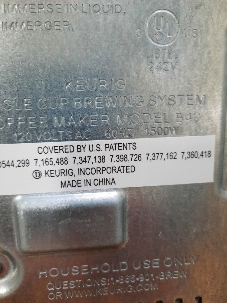 Keurig Coffee Maker 30 day warranty