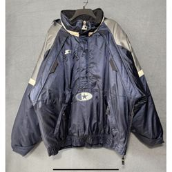 Vintage Stater Pro NFL Puffer Jacket Dallas Cowboys Size XL