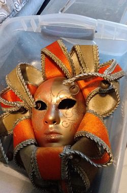 18th century handmade jester  mask