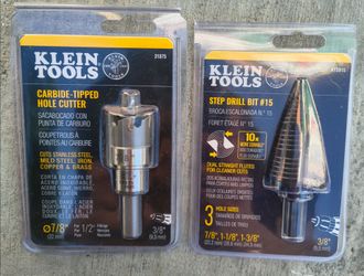 Klein tools Step drill bit #15 and carbide hole cutter