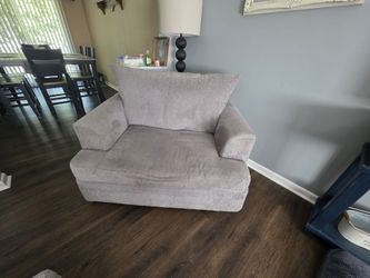 Couch with chaise, chair and ottoman