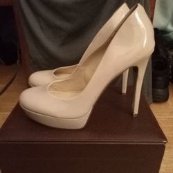 Jessica Simpson Beige Patton Leather 7 1/2