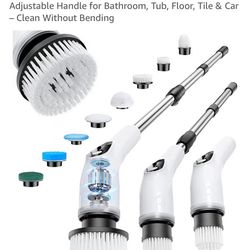 Electric Spin Scrubber - Adjustable Handle