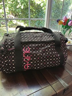 DAKINE Black Poodle Print Large Duffle Bag / Great Condition
