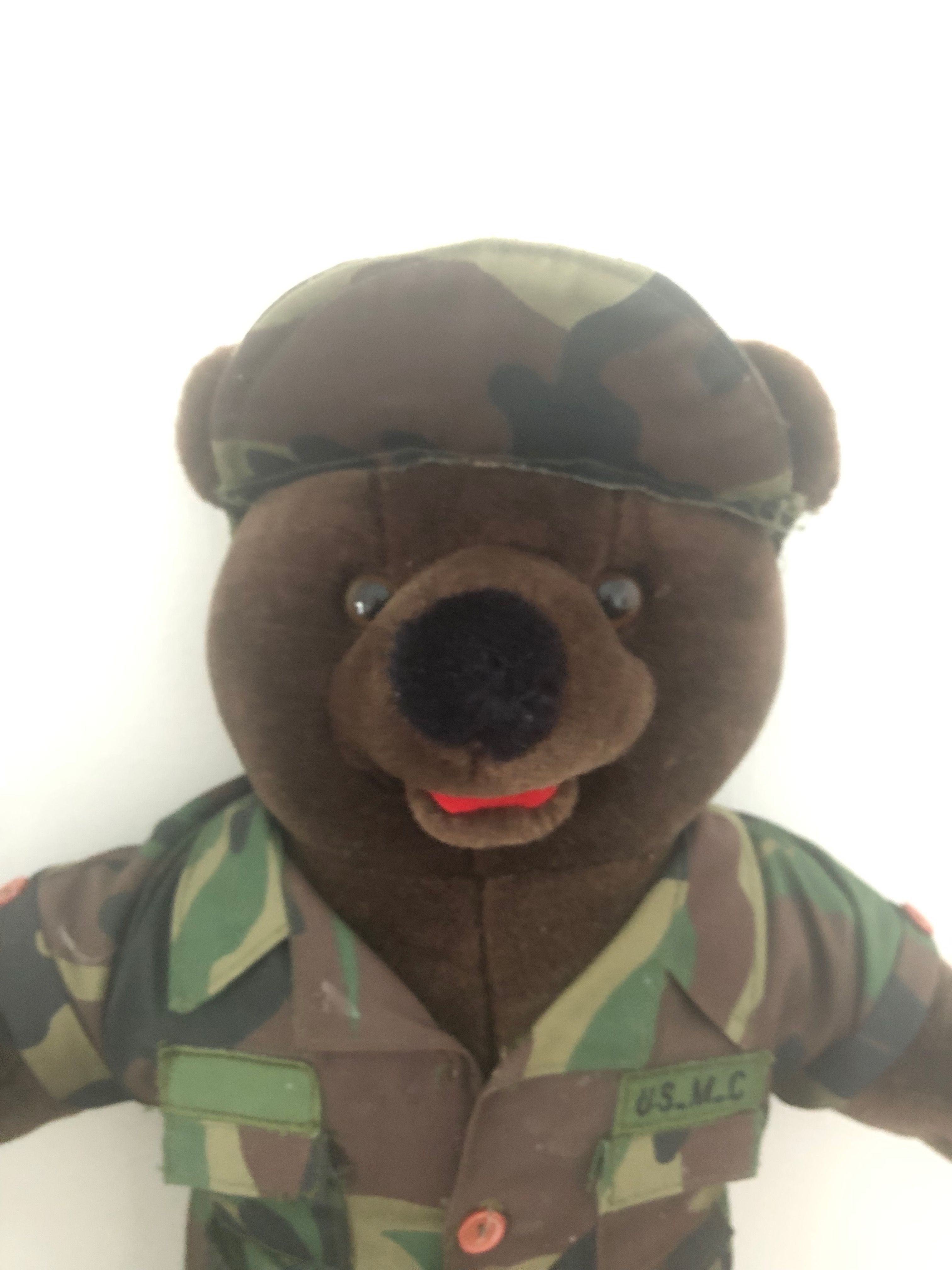 Camo Military Teddy Bear - new