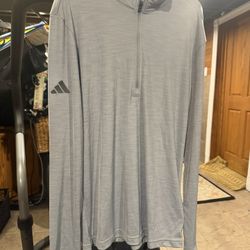 Brand New Adidas Long Sleeve Gray Quarter Zip, Size Small, Golf Wear, $25