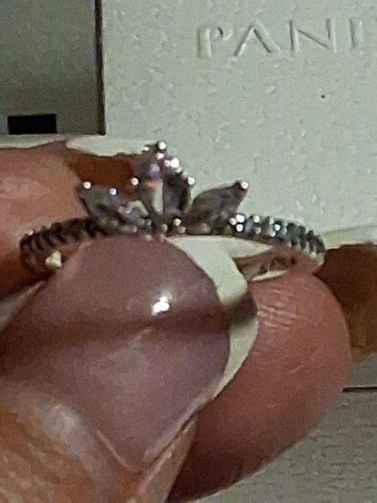 Pandora Authentic Brand New Sterling Silver Sparkling Herbarium Cluster Ring Size 7
