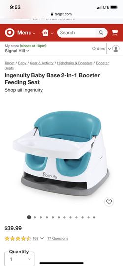 USED Ingenuity 2 In 1 Feeding Booster Seat