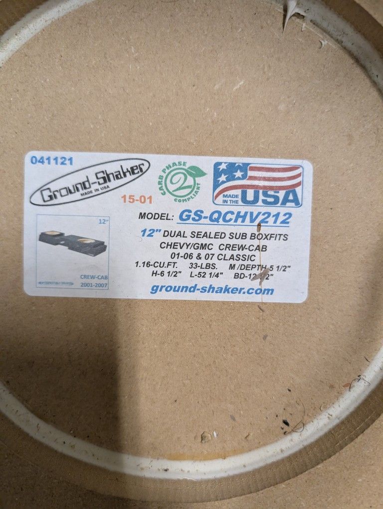 12" Subwoofer Truck Box