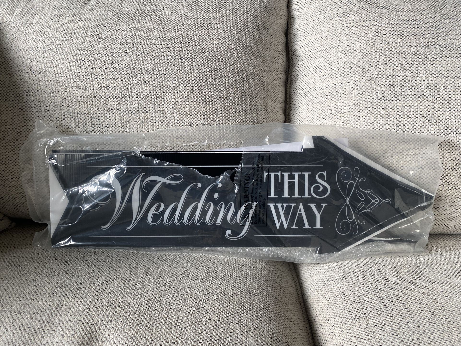 3 Piece Road Sign Kit for a wedding