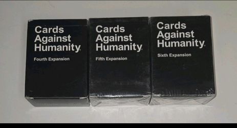3 sets Cards Against Humanity Expansion Packs 4, 5 & 6