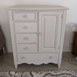Solid Wood Cabinet 5-drawer w/ Cupboard