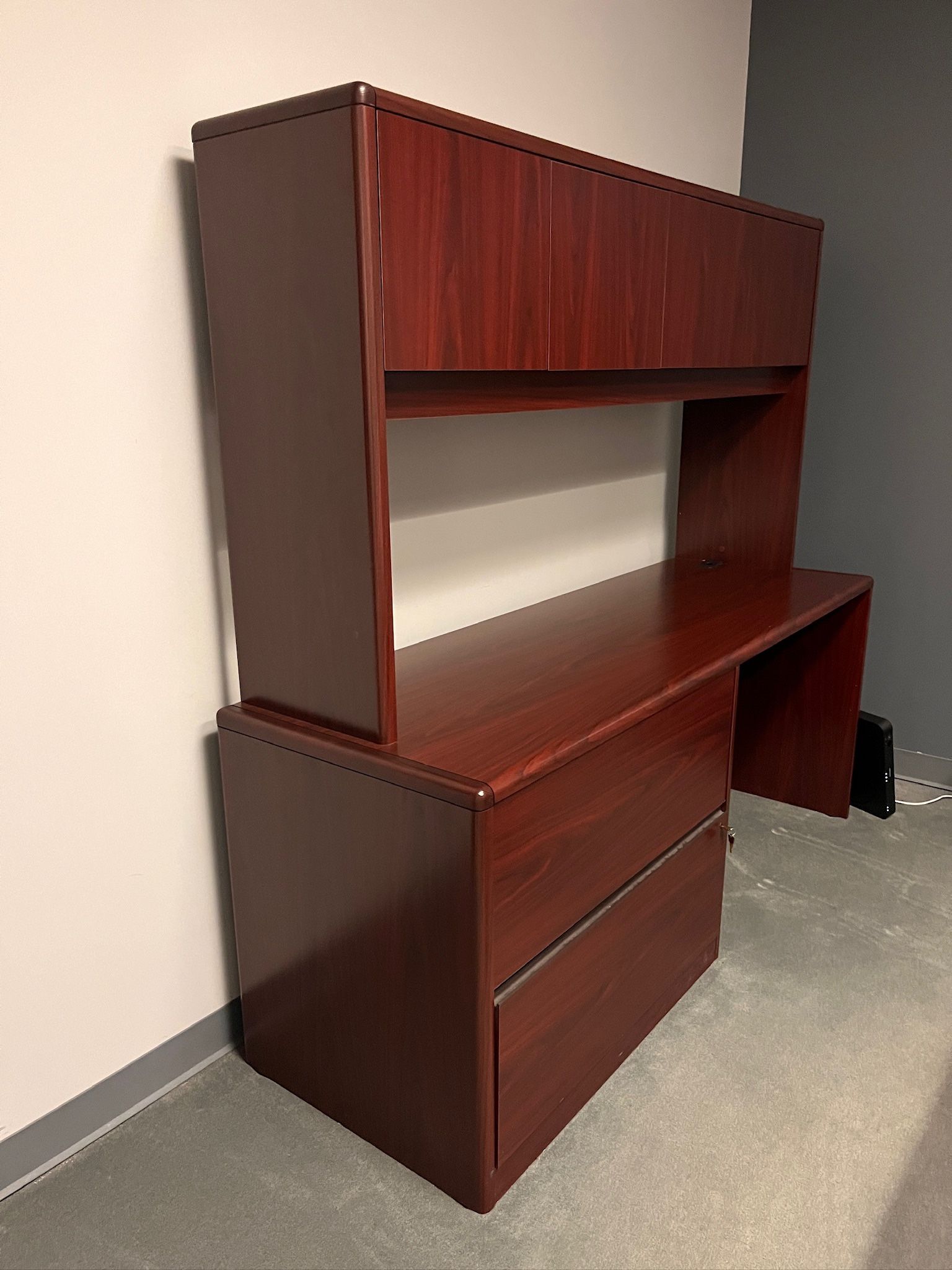 Cherry Wood Desk w/ Hutch