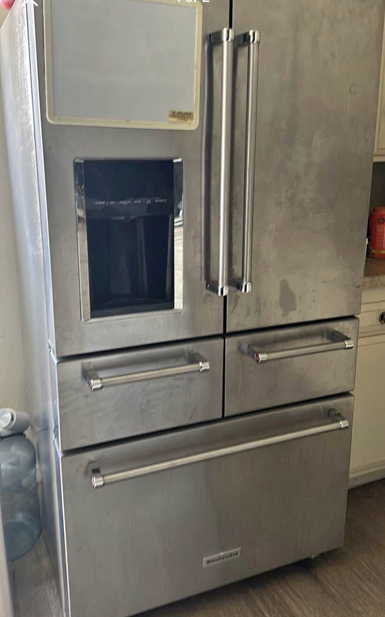 KitchenAid 25.8 cu.ft. 36" Multi-Door Freestsnding Refrigerator with Platinum