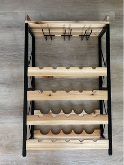 Wine and glasses rack