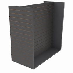 Retail Black Slatwall Display Rack – 52” x 24” x 38”