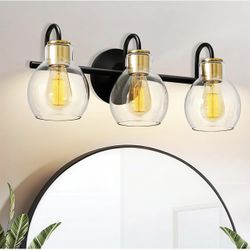 Black Gold Vanity Light