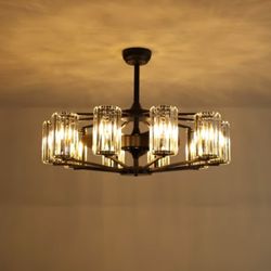 SILJOY Flush mount Ceiling Fan with Light and Remote Control Include