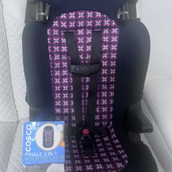 Cosco Kids Finale 2-in-1 Booster Car Seat, Peony Tiles, Fit Kids 30-100 Pounds 🌸 Asiento de Carro
