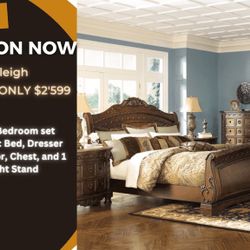 North Shore King Sleigh Bedroom Set 