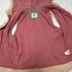 Mini Boden Faux Fur Hooded Vest Girls 9-10  Thumbnail