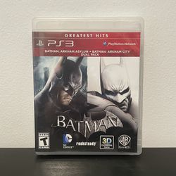 Batman Arkham Dual Pack PS3 LIKE NEW CIB Game Of Year Editions PlayStation 3