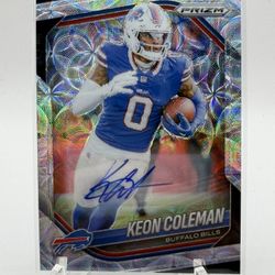 2025 Prizm Choice Keon Coleman Silver Scope Autograph  /100