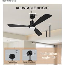 52" OBABALA CEILING FAN NEW