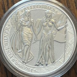 1 Oz Silver 2019 Germania Mint The Allegories BU .9999 FS