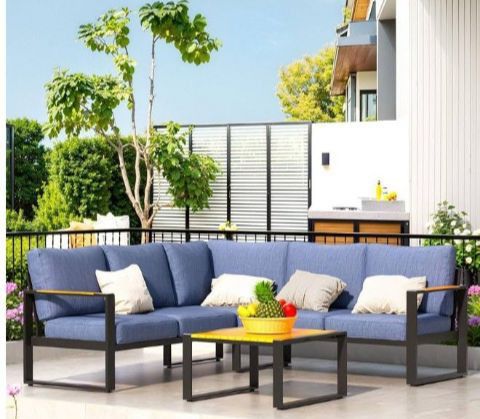 5 Inch Thick Cushions Aluminum Patio Set Aluminum Patio Furniture Aluminum Outdoor Furniture Aluminum Patio Sofa Aluminum Patio Couch 🆕🚚🛺🆕