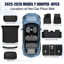 2025-2026 Model Y Juniper All Weather Floor Mats and Cargo Liner