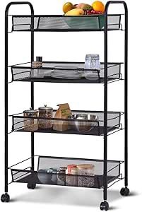 Brand New Storage Rack Trolley Cart Home Kitchen Organizer Utility Baskets