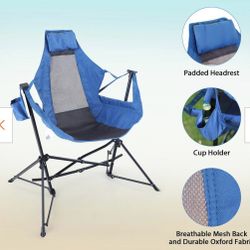 Oversized Portable Hammock Foldable Camping Chair Heavy-Duty 