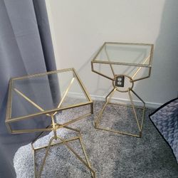Gold end tables