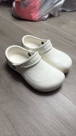 Crocs White Slip-On Clogs