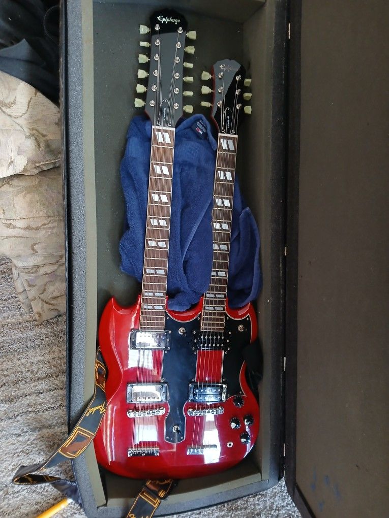 Double Neck Epiphone Guitar 