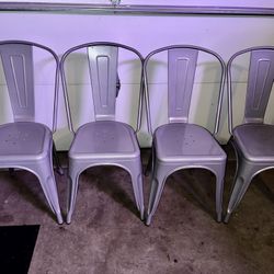 Set Of 4 Metal Chairs